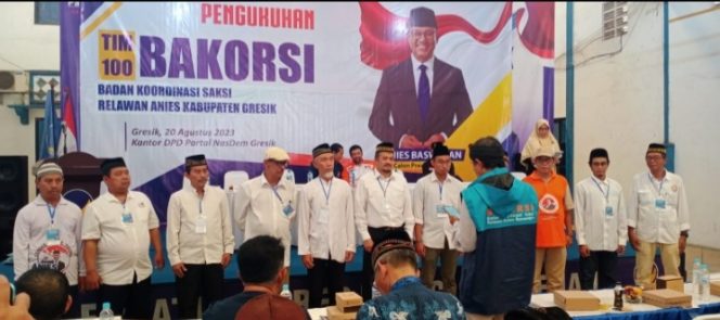 
					Siap Menangkan Anies di Gresik, Tim 100 Bakorsi Relawan Dikukuhkan