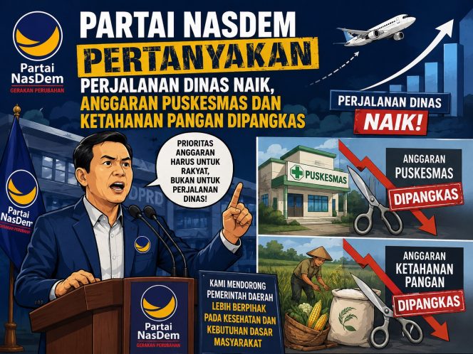 
					Fraksi Partai Nasdem Perjalanan Dinas Naik, Anggaran Puskesmas dan Ketahanan Pangan Dipangkas