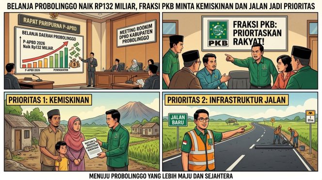 
					Belanja Probolinggo Naik Rp132 Miliar, Fraksi PKB Minta Kemiskinan dan Jalan Jadi Prioritas