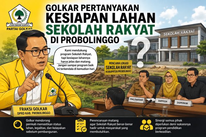 
					Golkar Pertanyakan Kesiapan Lahan Sekolah Rakyat di Probolinggo
